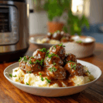slow cooker salisbury steak meatballs easy crockpot dinner.jpg Slow Cooker Salisbury Steak Meatballs | Easy Crockpot Dinner
